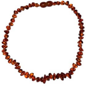 Amber+14%2F15in+Baby+Teething+Necklace+Light+Cognac