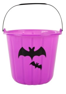 Spooky+Hollow+Halloween+Bats+Plastic+Treat+Bucket