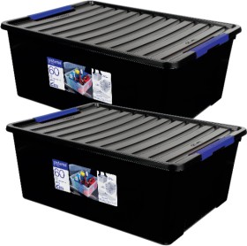 Sistema+60L+Black+Storage+Bins