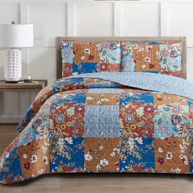 Solace+Brandy+Patchwork+Coverlet+Set