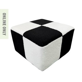 Leo-Checker-Ottoman on sale