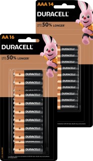 Duracell+Coppertop+Batteries+AA+16+Pack+or+AAA+14+Pack