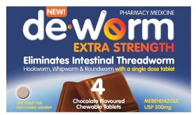 De-Worm+500mg+Chocolate+4+Tablets