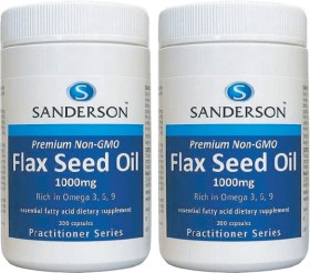 Sanderson+Flax+Seed+Oil+1000mg+300+Capsules