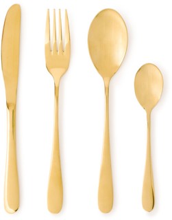 Stevens+Aurelia+Cutlery%2C+16+Piece+Set%2C+Gold