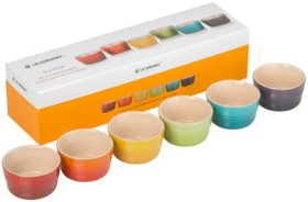 Le+Creuset+Mini+Ramekins%2C+Rainbow%2C+Set+of+6