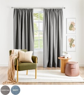 NEW-Saxby-Blockout-Pencil-Pleat-Curtains on sale