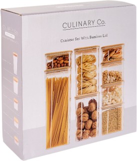 40%25+off+Culinary+Co+8+Piece+Bamboo+Canister+Set