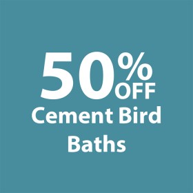 50%25+off+Cement+Bird+Baths