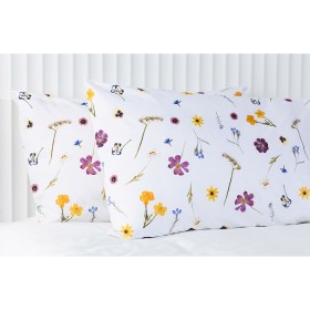 Gracious+Living+100%25+Cotton+Pillowcase+Pair+-+Purple+%26amp%3B+Yellow+Floral