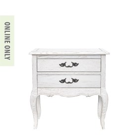 Gracious+Living+Gordes+Bedside+Table+Antique+White