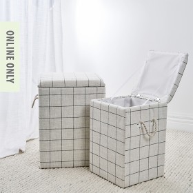 Solace-Stripped-Storage-Box-Creme-Grid-Set-Of-2 on sale