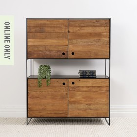 Ecoanthology+Recycled+Pine+4+Door+Cabinet