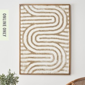 Design-Republique-Esha-Embroidered-Swirl-Framed-Wall-Art on sale