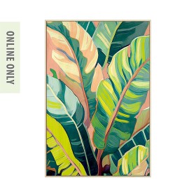 Design-Republique-Banks-Leaves-Framed-Canvas on sale