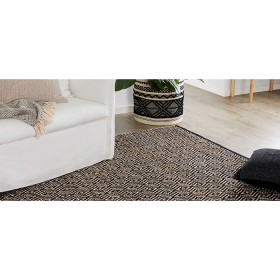 Eco-Collection-Jute-Black-Diamond-Rug-190x290cm on sale