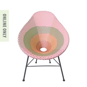 Outsidings+Holly+Handwoven+Chair+Green%2FPink