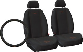 NEW+R.M.Williams+Tan+Script+Seat+Covers+or+Steering+Wheel+Cover