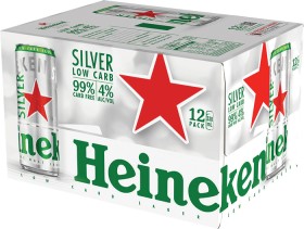 Heineken+Silver+Sleek+Cans+12+Pack