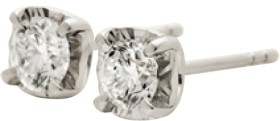 10ct+Element+.50ct+Lab+Diamond+Solitaire+Studs