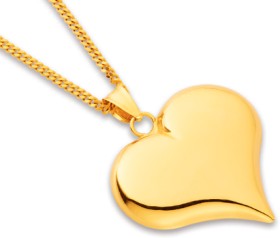 9ct-20mm-Puff-Heart-Pendant on sale