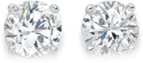 9ct+Cubic+Zirconia+Stud+Earrings