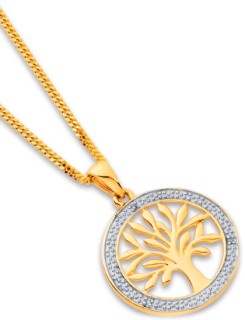 9ct-Diamond-Set-Tree-of-Life-Pendant on sale