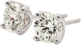 10ct+White+Gold+Element+Lab+Diamond+Solitaire+Studs