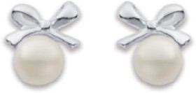 Sterling-Silver-Freshwater-Pearl-Bow-Studs on sale