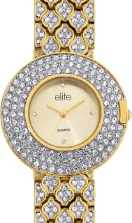 Elite+Gold+Glitz+Ladies+Watch