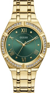 Guess+Gold+Tone+Green+Dial+Ladies+Watch