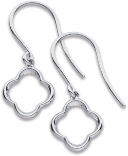 Sterling-Silver-Clover-Hook-Earrings on sale