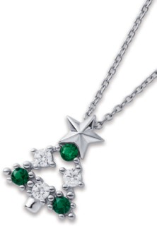 Sterling-Silver-Cubic-Zirconia-Christmas-Tree-Pendant on sale