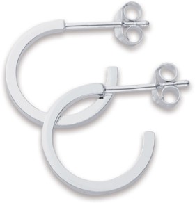 Sterling+Silver+12mm+3%2F4+Hoops