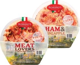 Romanos-Pizza-400g on sale