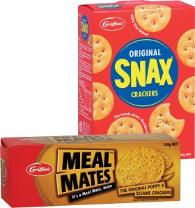 Griffins-Snax-or-Meal-Mates-225-250g on sale