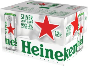 Heineken+Silver+Sleek+Cans+12+Pack