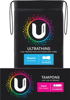 U+By+Kotex+Tampons+16+Pack%2C+Pads+8-16+Pack+or+Liners+30+Pack