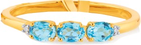 9ct-Blue-Topaz-with-Diamond-Ring on sale