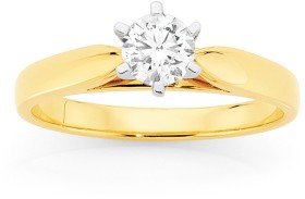 18ct%2C+Diamond+Solitaire+Ring