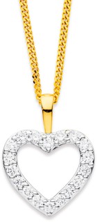 10ct+Alora+Lab+Grown+Diamond+Heart+Pendant