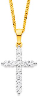 10ct-Alora-Lab-Grown-Diamond-Cross-Pendant on sale