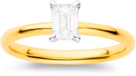 14ct-Alora-Lab-Grown-Diamond-Emerald-Cut-Solitaire-Ring on sale