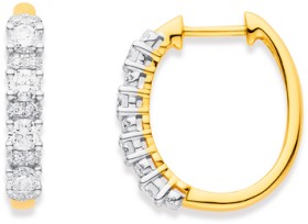 10ct+Alora+Lab+Grown+Diamond+Hoops