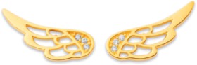 9ct-Cubic-Zirconia-Angel-Wing-Studs on sale