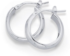 Sterling+Silver+Half+Round+Hoops