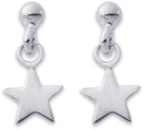 Sterling+Silver+Mini+Star+Drop+Earrings