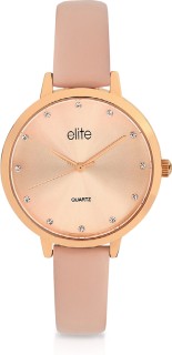 Elite+Ladies+Rose+Tone+Watch