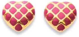 9ct-Enamel-Heart-Studs on sale