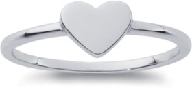 Sterling+Silver+Flat+Heart+Ring